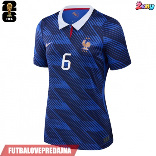 Lacne Ženy Futbalové dres Francúzsko Eduardo Camavinga #6 MS 2026 Krátky Rukáv - Domáci